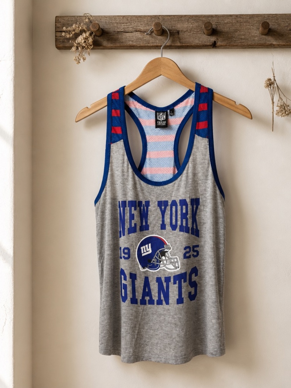 NFL New York Giants Gray and Blue Tank Jersey